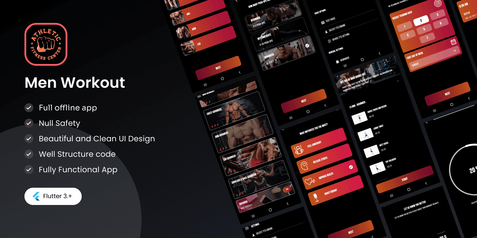 Home Workout – Home Workout & Fitness Tracker – Flutter App source Code