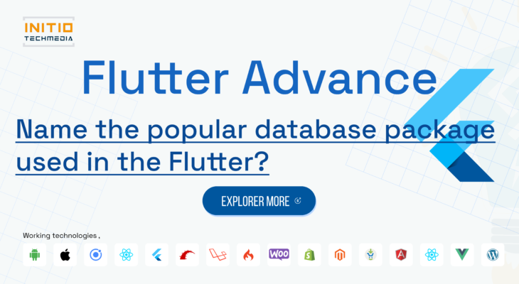 Name the popular database package used in the Flutter?